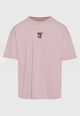 Tricou supradimensionat cu imprimeu abstract pe spate - Liliac
