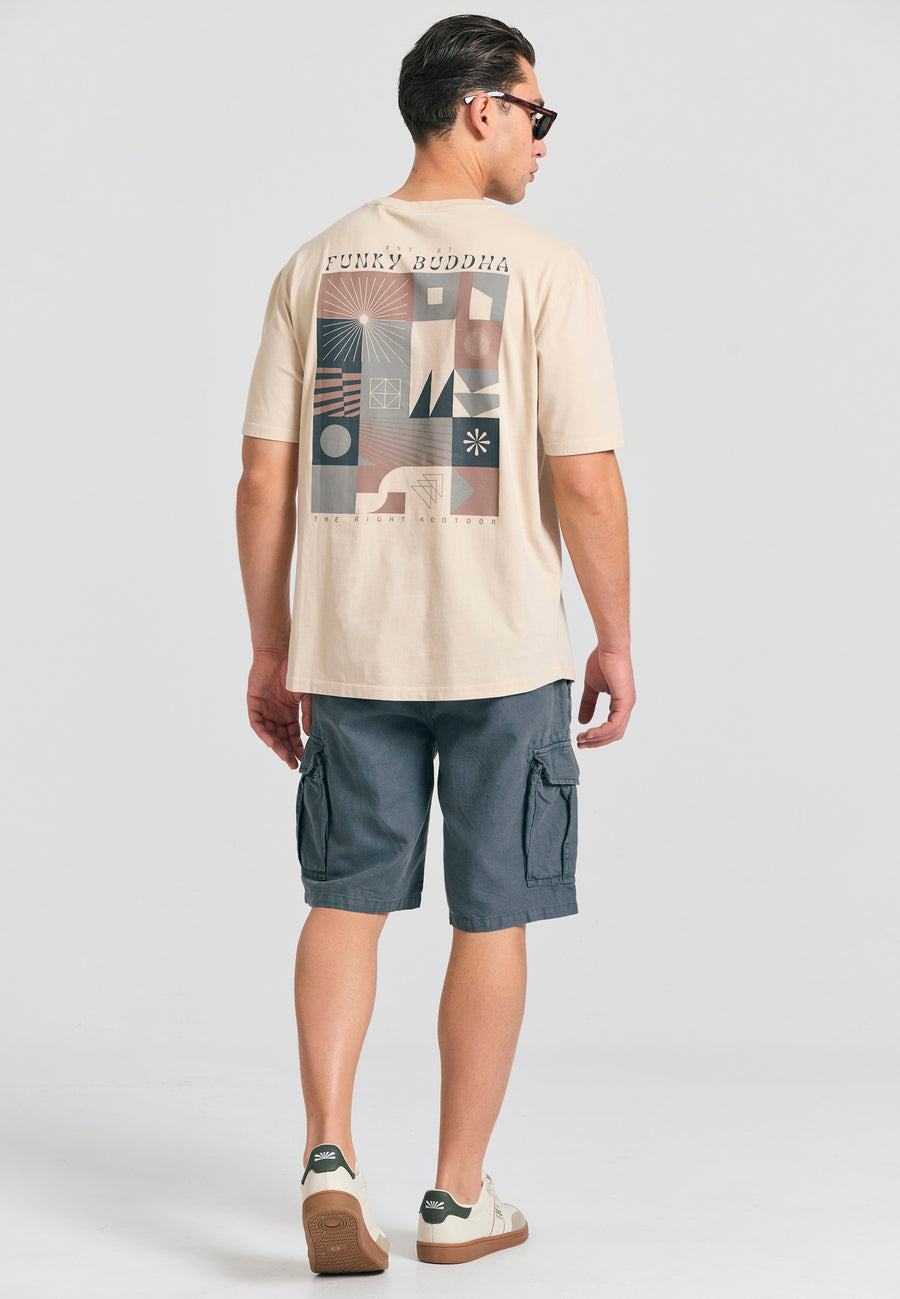 Tricou relaxat din bumbac organic cu imprimeu abstract - Sugar
