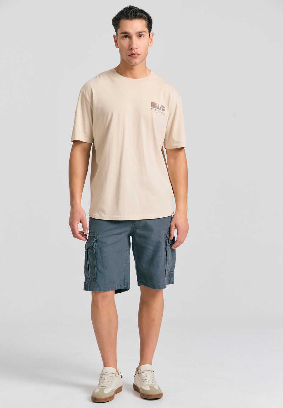 Tricou relaxat din bumbac organic cu imprimeu abstract - Sugar