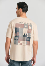 Tricou relaxat din bumbac organic cu imprimeu abstract - Sugar