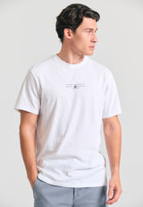 Tricou din bumbac organic cu imprimeu floral vintage - Alb