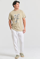 Tricou din bumbac organic cu imprimeu fotografic - Stone