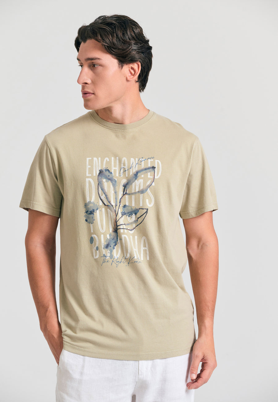Tricou din bumbac organic cu imprimeu fotografic - Stone