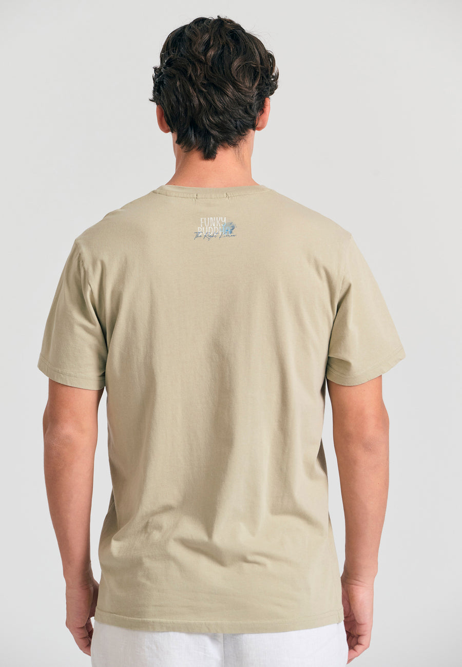 Tricou din bumbac organic cu imprimeu fotografic - Stone