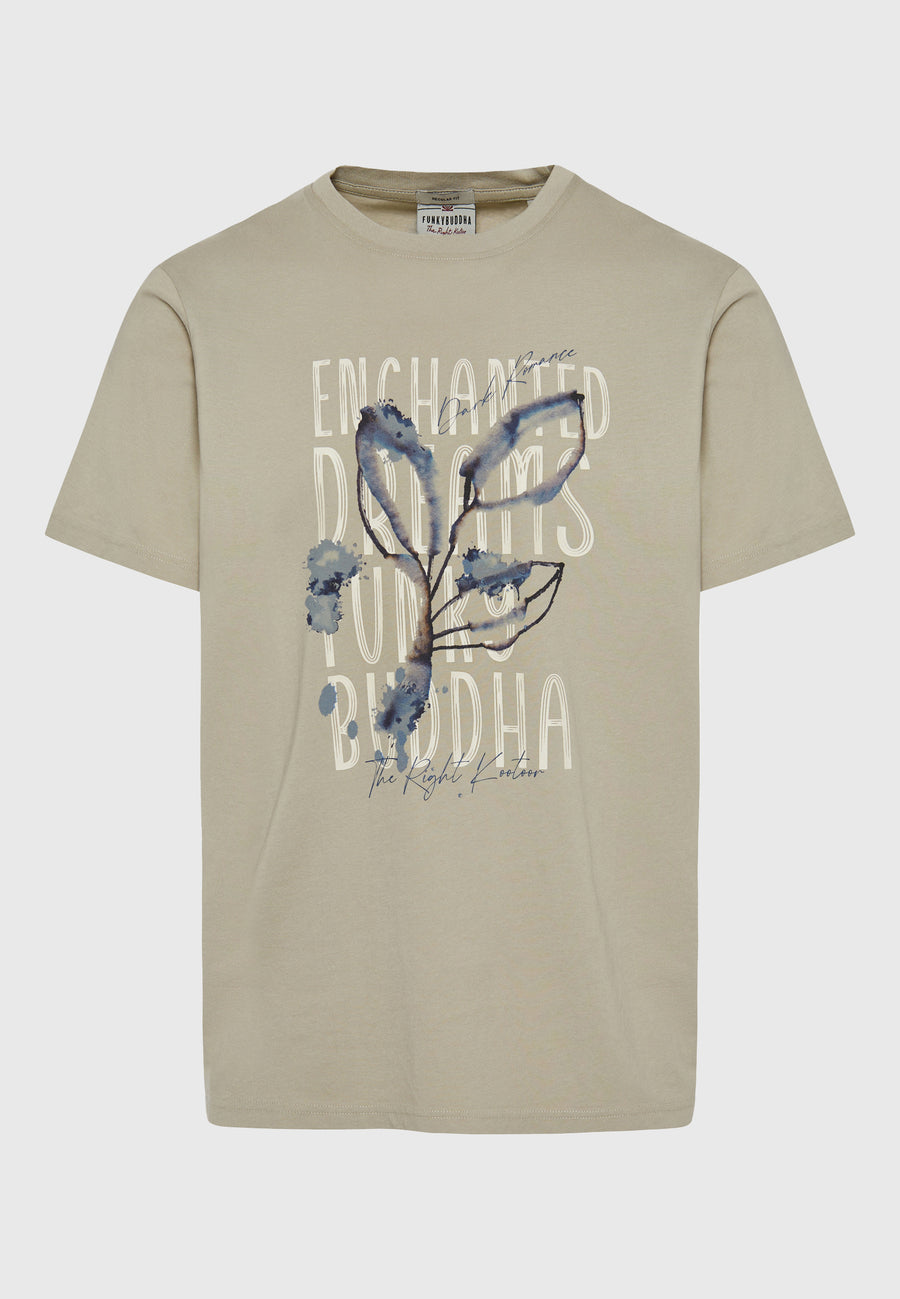 Tricou din bumbac organic cu imprimeu fotografic - Stone