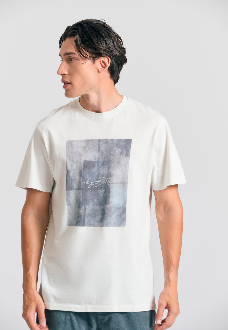 Tricou cu imprimeu fotografic minimalist - Mist