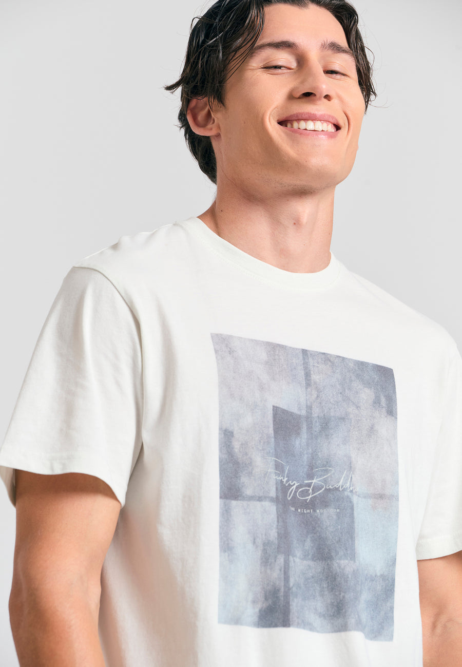 Tricou cu imprimeu fotografic minimalist - Mist
