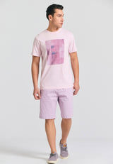 Tricou cu imprimeu fotografic minimalist - Sorbet roz