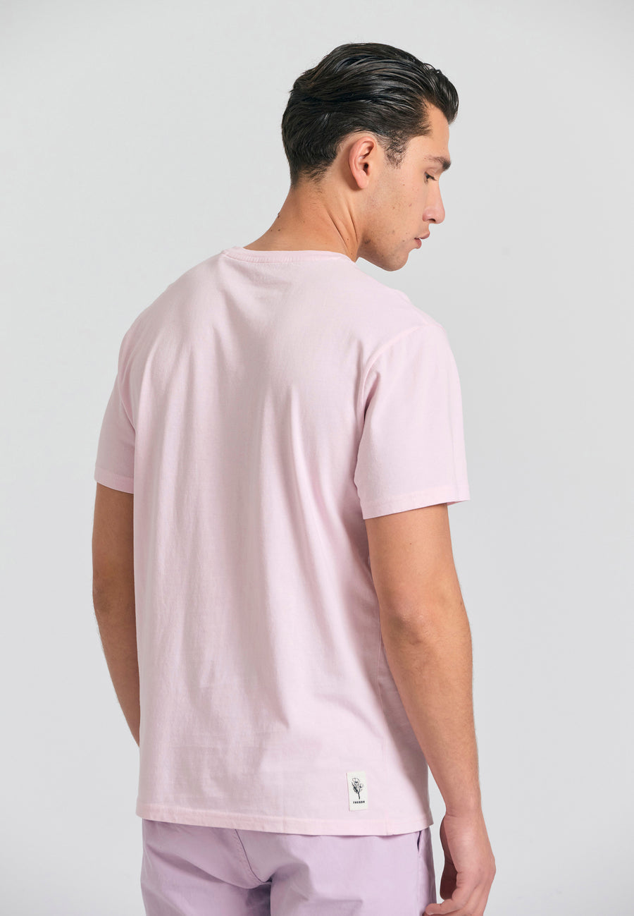 Tricou cu imprimeu fotografic minimalist - Sorbet roz