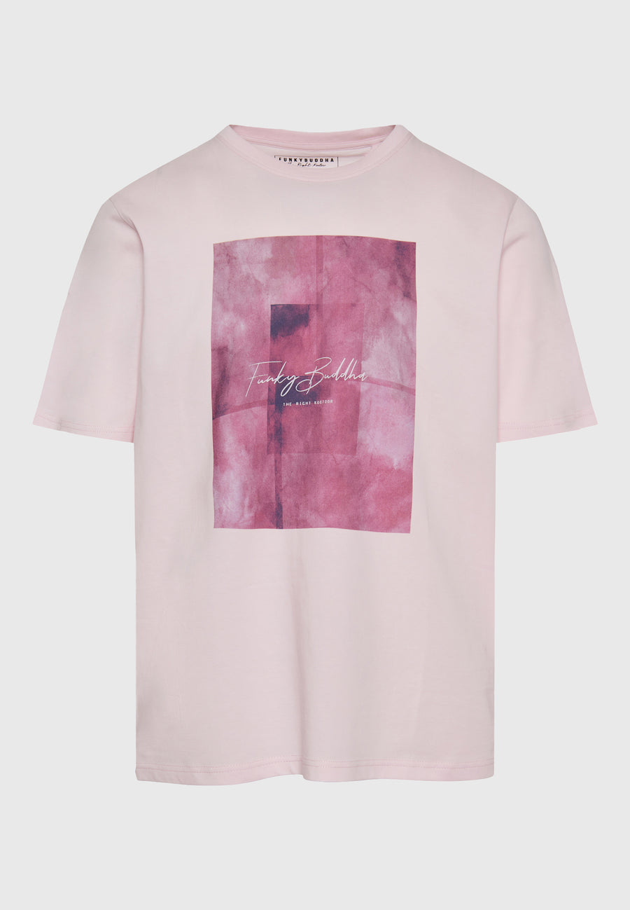 Tricou cu imprimeu fotografic minimalist - Sorbet roz