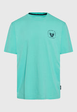 Tricou cu croială lejeră și imprimeu pe spate - Aqua