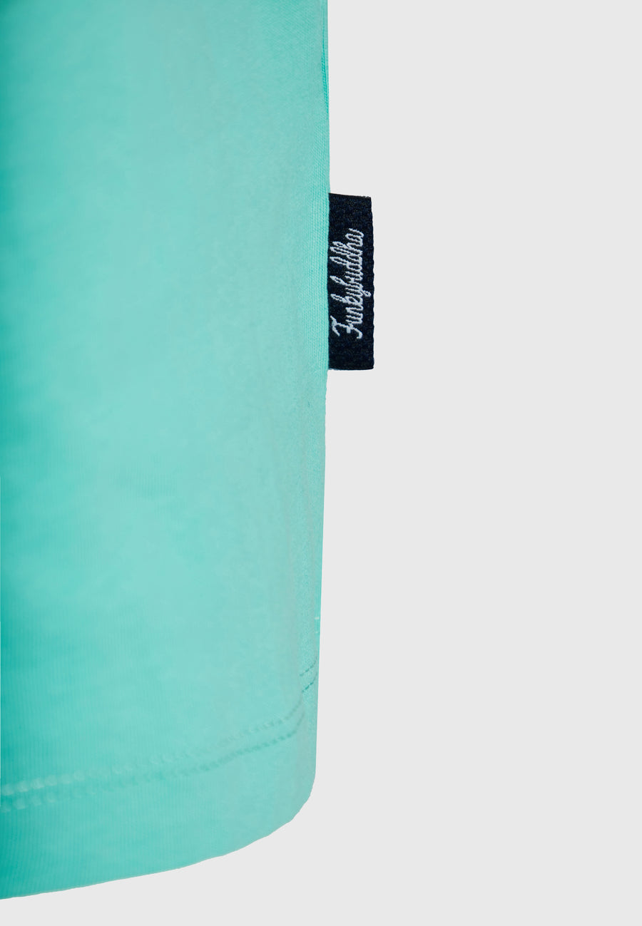 Tricou cu croială lejeră și imprimeu pe spate - Aqua