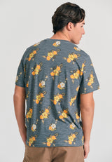 Crew neck all over printed t-shirt - Steel grey