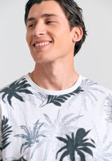 Crew neck all over printed t-shirt - White