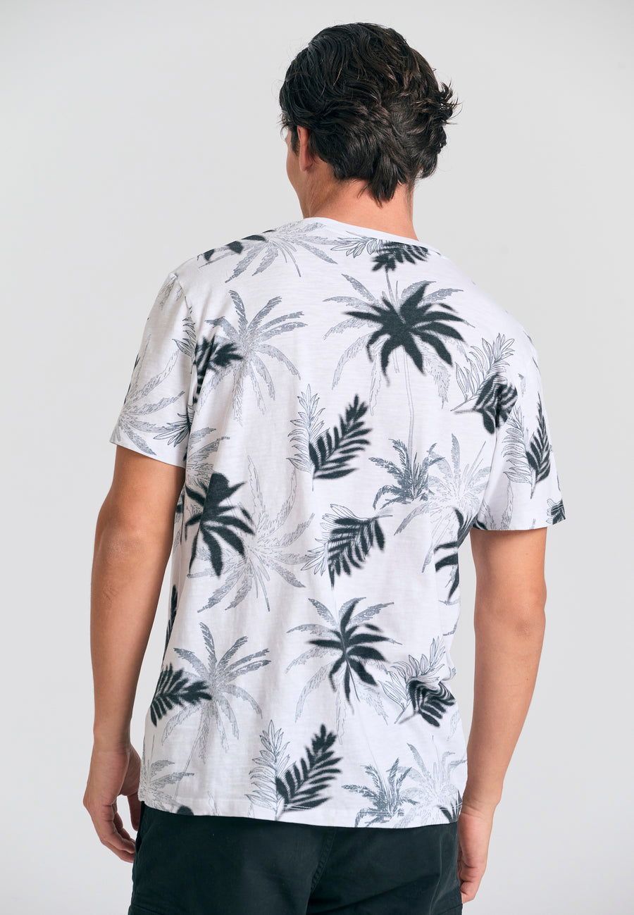 Crew neck all over printed t-shirt - White