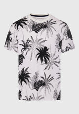 Crew neck all over printed t-shirt - White