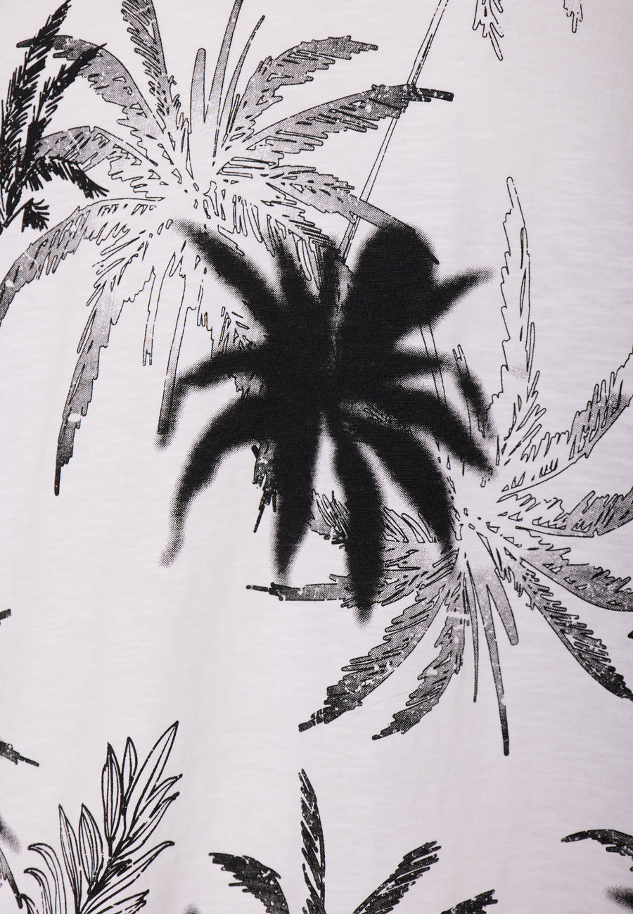 Crew neck all over printed t-shirt - White