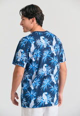 Crew neck all over printed t-shirt - Midnight blue