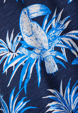 Crew neck all over printed t-shirt - Midnight blue