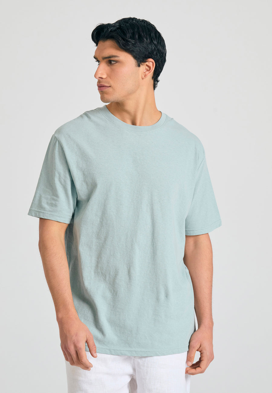 Tricou din amestec de in, cu croială relaxată