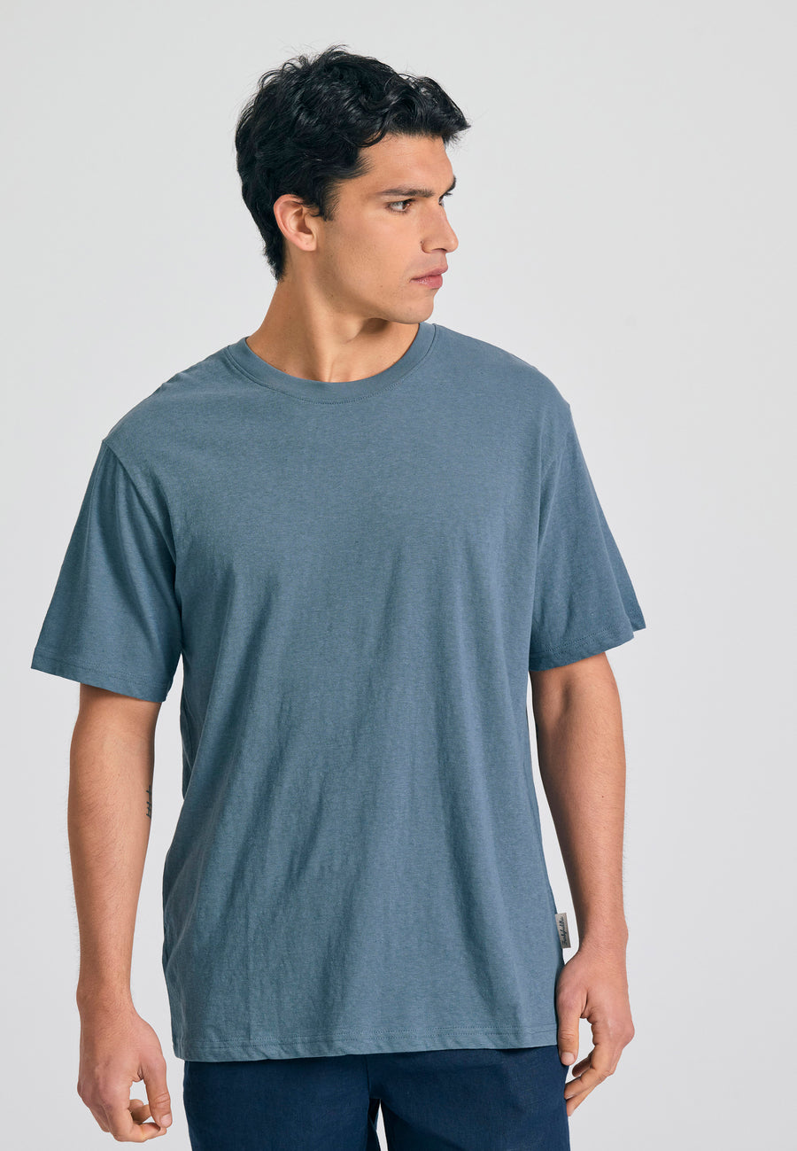 Tricou din amestec de in, croială relaxată