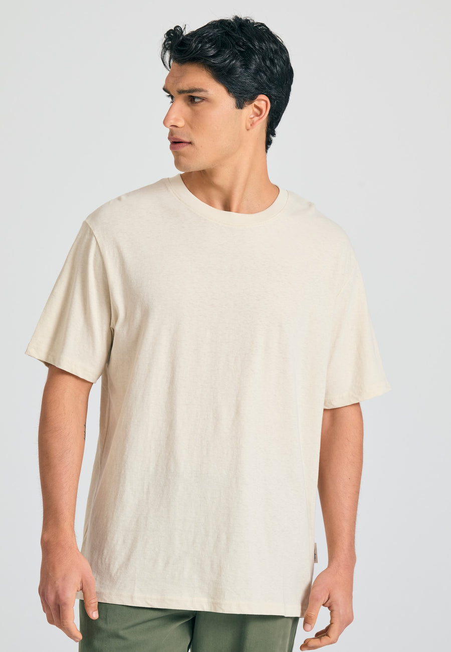 Tricou din amestec de in, croială lejeră