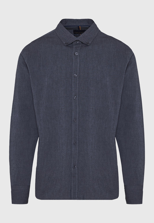 Cămașă bărbătească Oxford din bumbac cu logo brodat - The Essentials