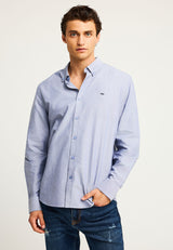 Cămașă bărbătească Oxford din bumbac cu logo brodat - The Essentials