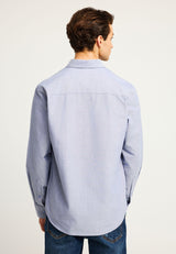 Cămașă bărbătească Oxford din bumbac cu logo brodat - The Essentials