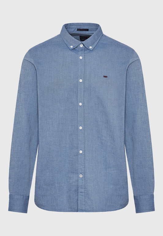 Cămașă bărbătească Oxford din bumbac cu logo brodat - The Essentials