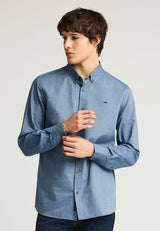 Cămașă bărbătească Oxford din bumbac cu logo brodat - The Essentials