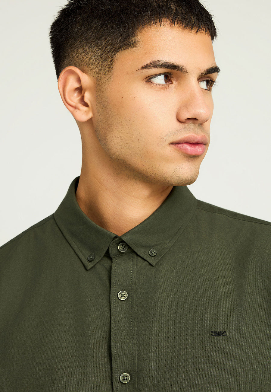 Cămașă bărbătească Oxford din bumbac cu logo brodat - The Essentials