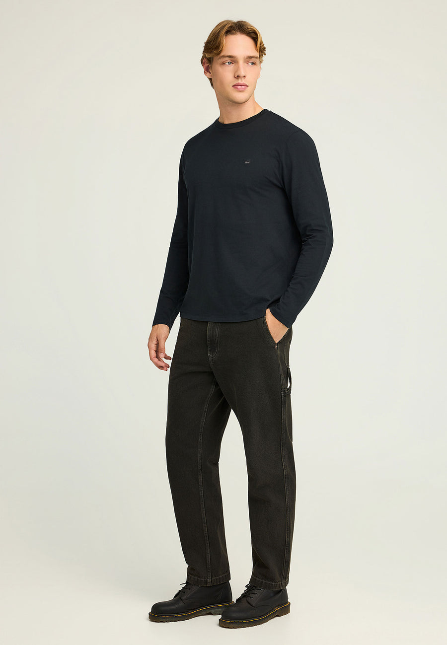 Tricou cu mânecă lungă și logo minimalist