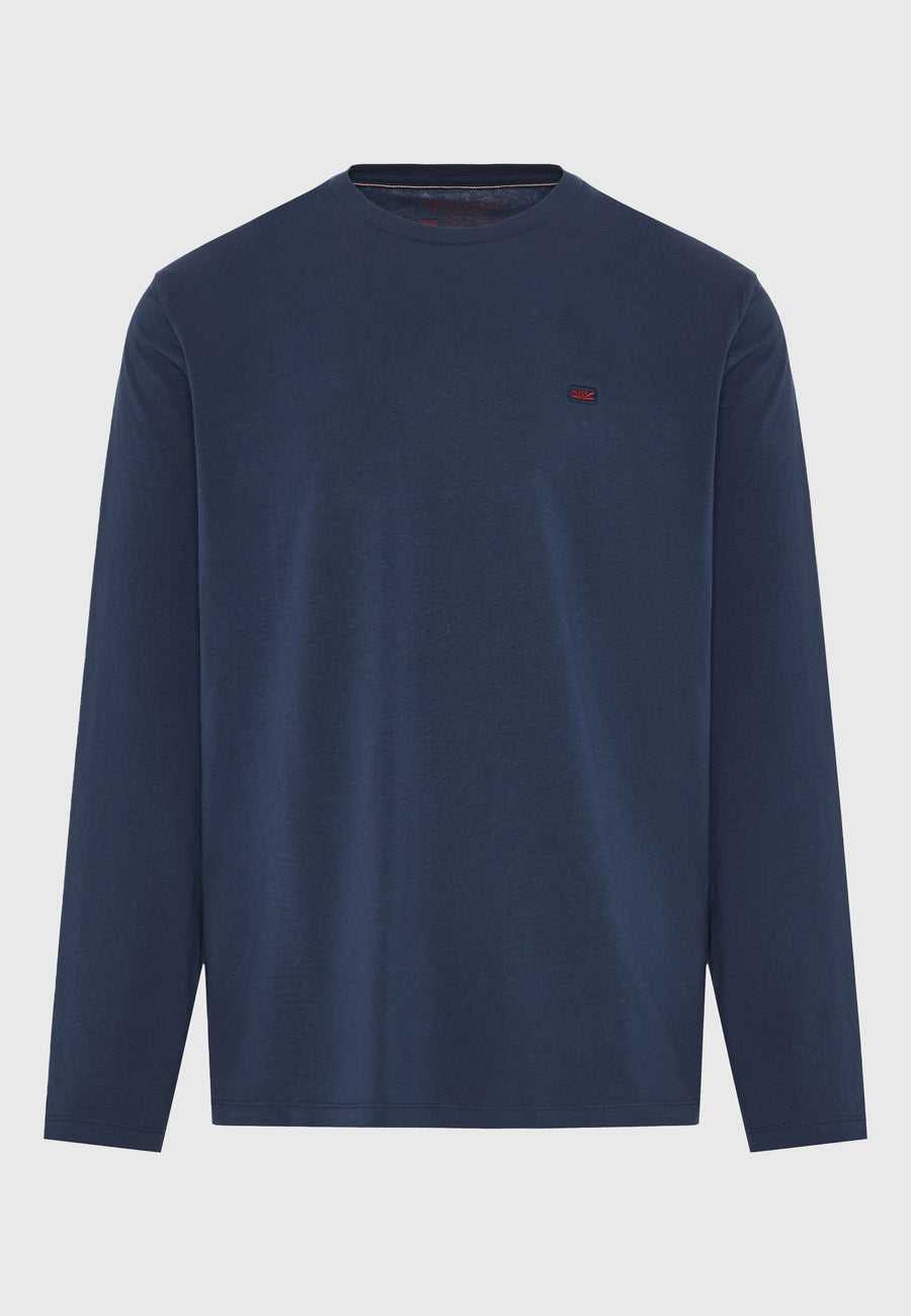 Tricou cu mânecă lungă și logo minimalist