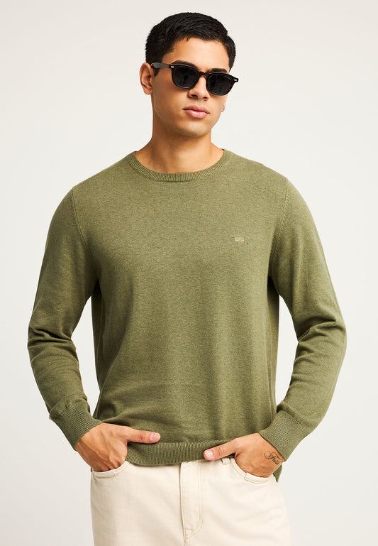 Pulover cu guler rotund pentru bărbați - Esențiale