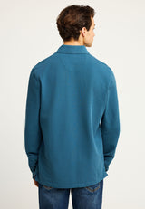 Tricou polo cu mânecă lungă și logo minimalist pe piept