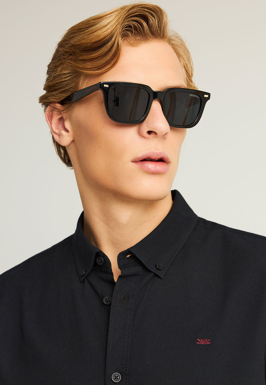 Cămașă bărbătească Oxford din bumbac cu logo brodat - The Essentials