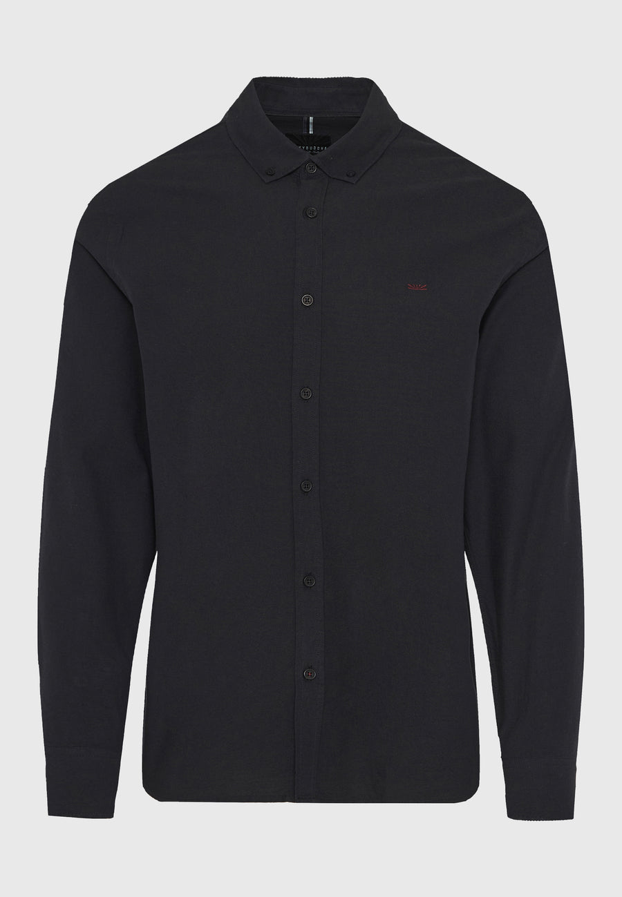 Men's oxford cotton shirt with embroidered logo - The Essentials