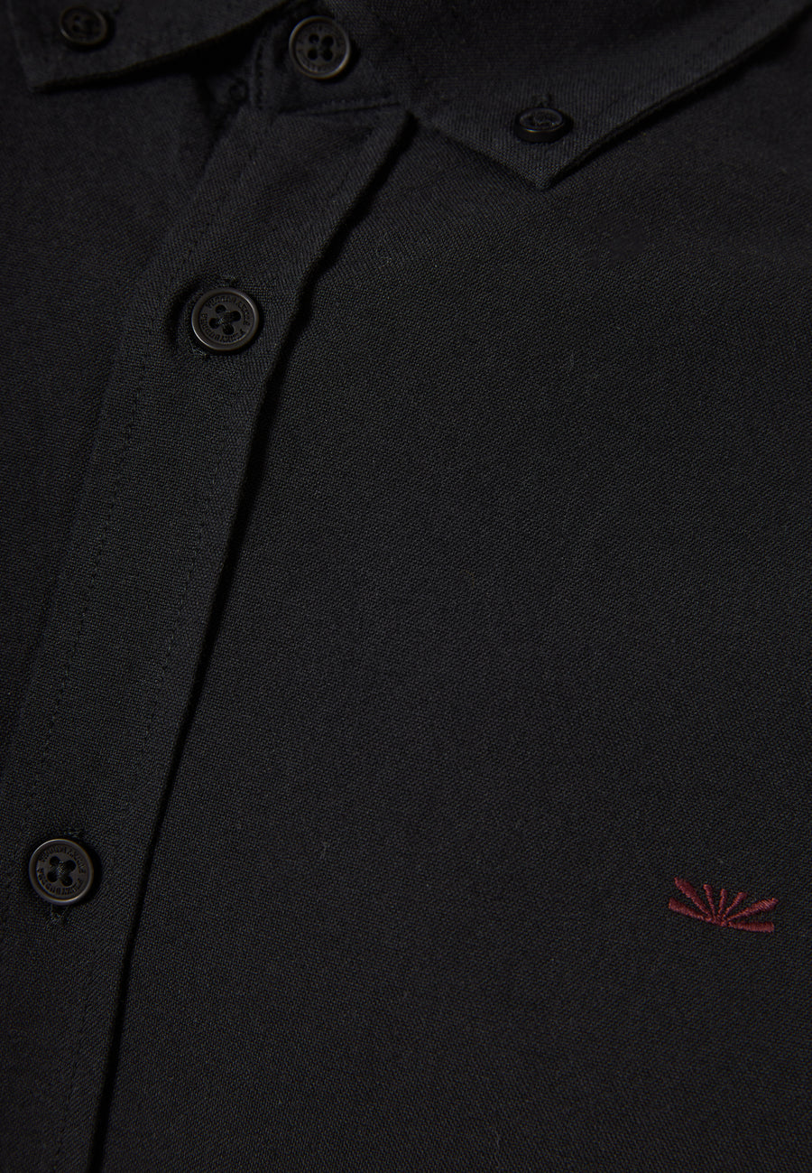 Men's oxford cotton shirt with embroidered logo - The Essentials