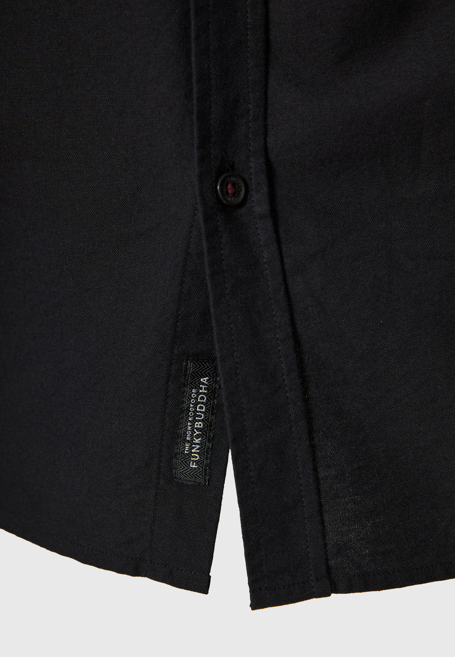 Men's oxford cotton shirt with embroidered logo - The Essentials