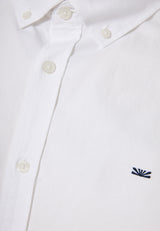 Men's oxford cotton shirt with embroidered logo - The Essentials