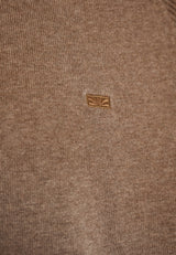 Pulover tricotat simplu cu fermoar pe jumătate pentru bărbați