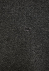 Pulover tricotat simplu cu fermoar pe jumătate pentru bărbați