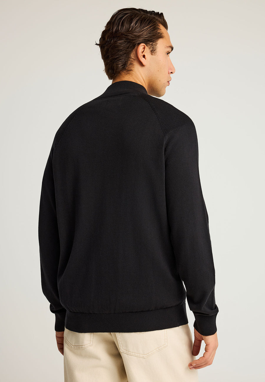 Cardigan tricotat cu fermoar pentru bărbați