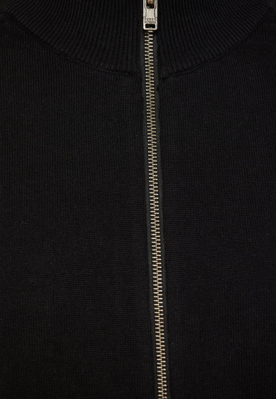 Cardigan tricotat cu fermoar pentru bărbați