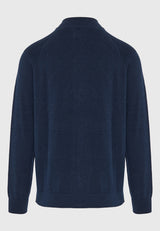 Cardigan tricotat cu fermoar pentru bărbați