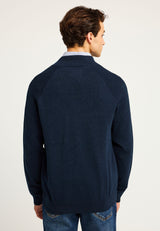 Cardigan tricotat cu fermoar pentru bărbați