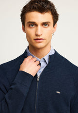 Cardigan tricotat cu fermoar pentru bărbați