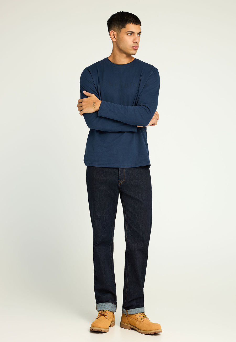 Tricou cu mânecă lungă și imprimeu funky cu piept de Buddha