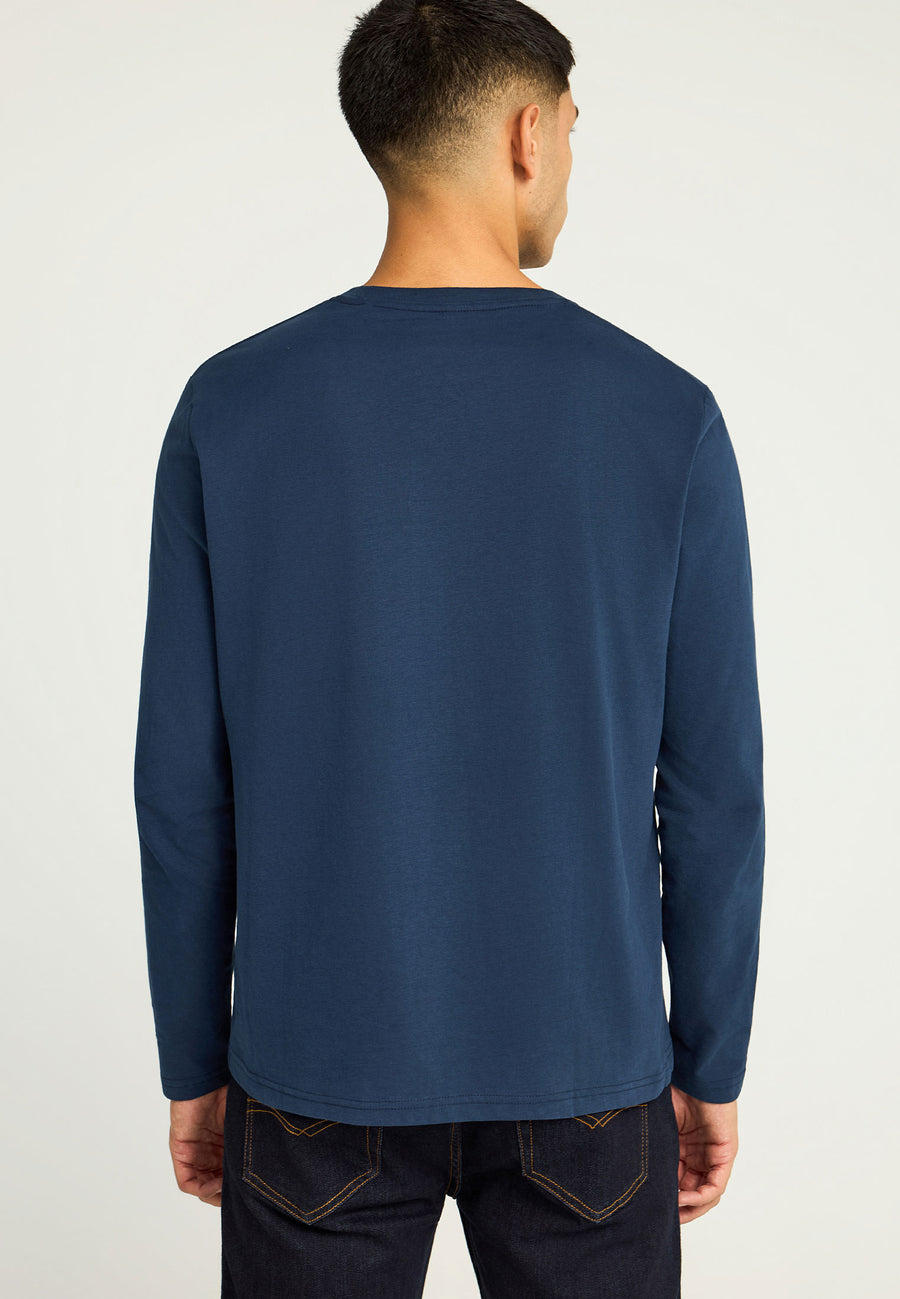 Tricou cu mânecă lungă și imprimeu funky cu piept de Buddha